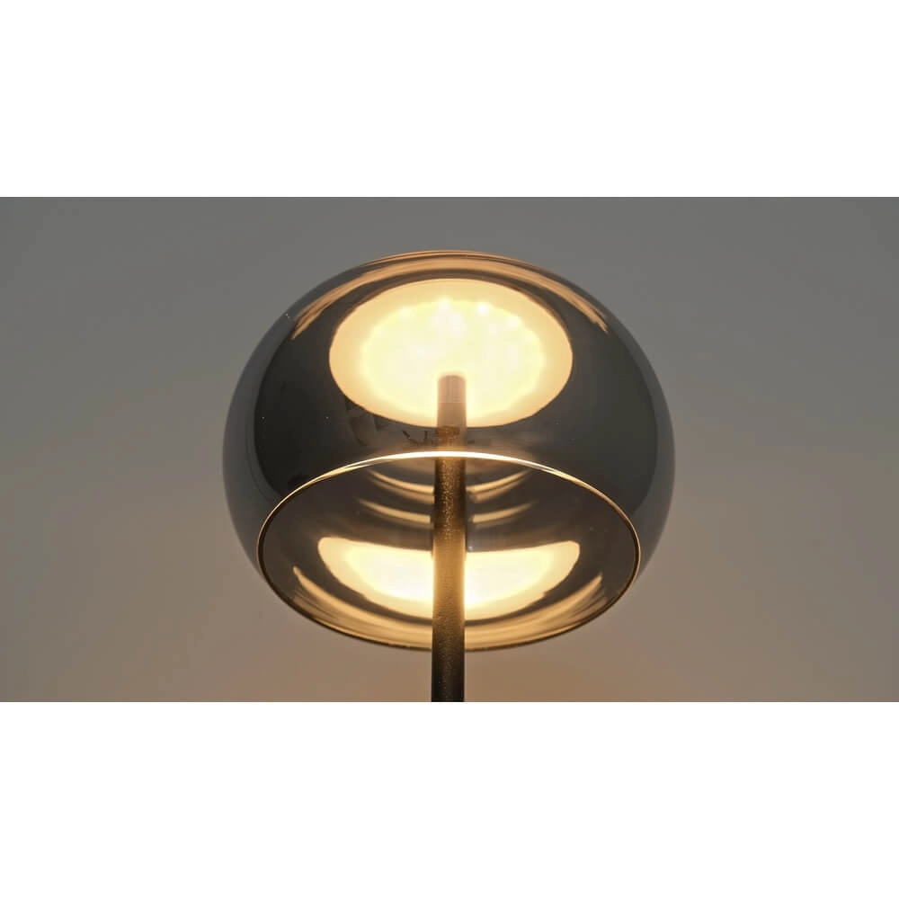 Lampe de table design Bounto avec verre fumé Lyora 4255805301173