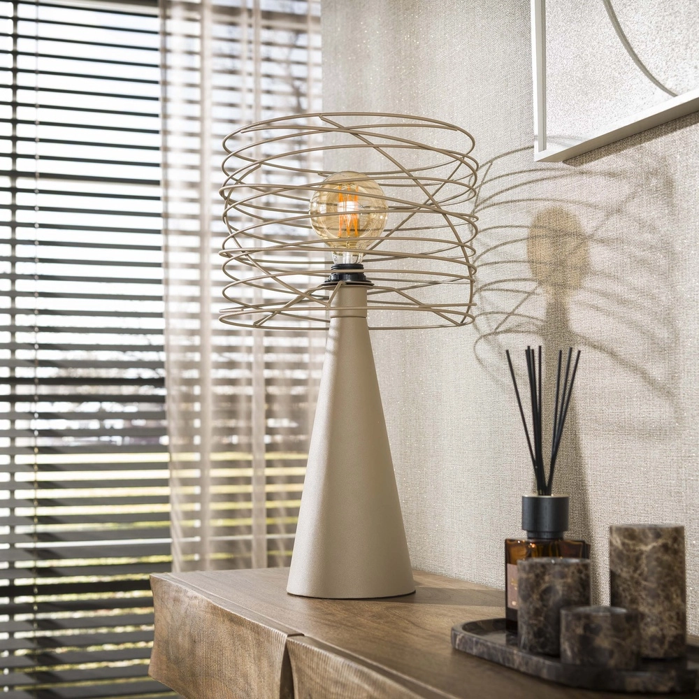 Lampe de table en sable Curl avec capuchon de fil Lyora 8716803512504