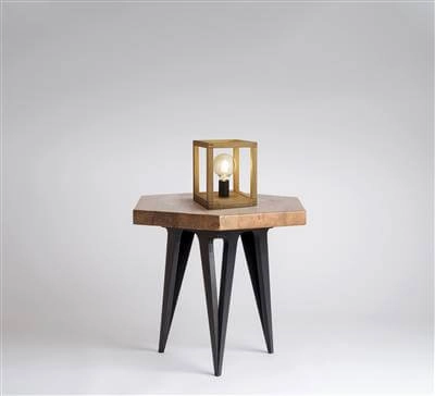 Lampe de table en bois Square Searchlight 5053423190402