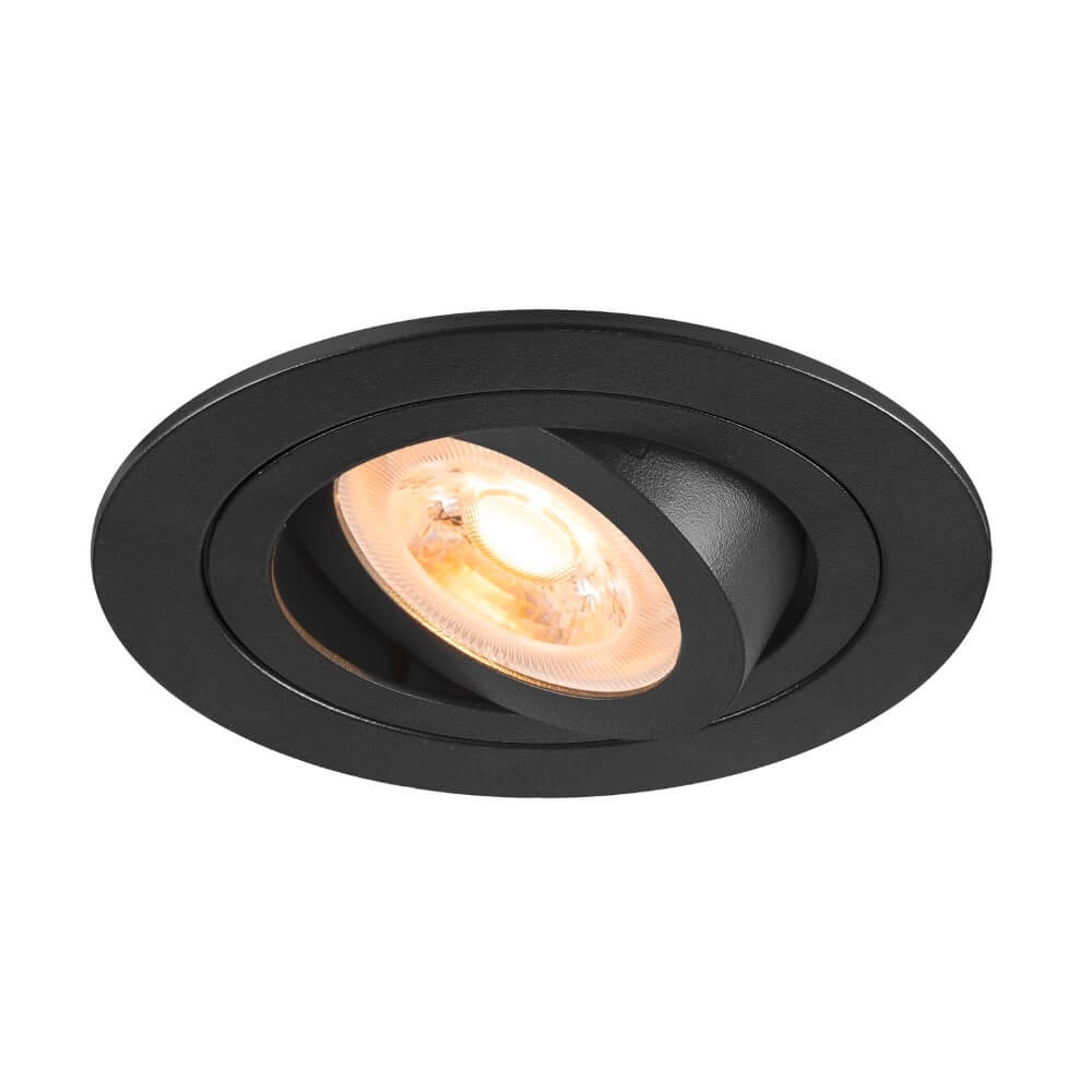 Spot encastré New Tria 75 rond - noir - GU10