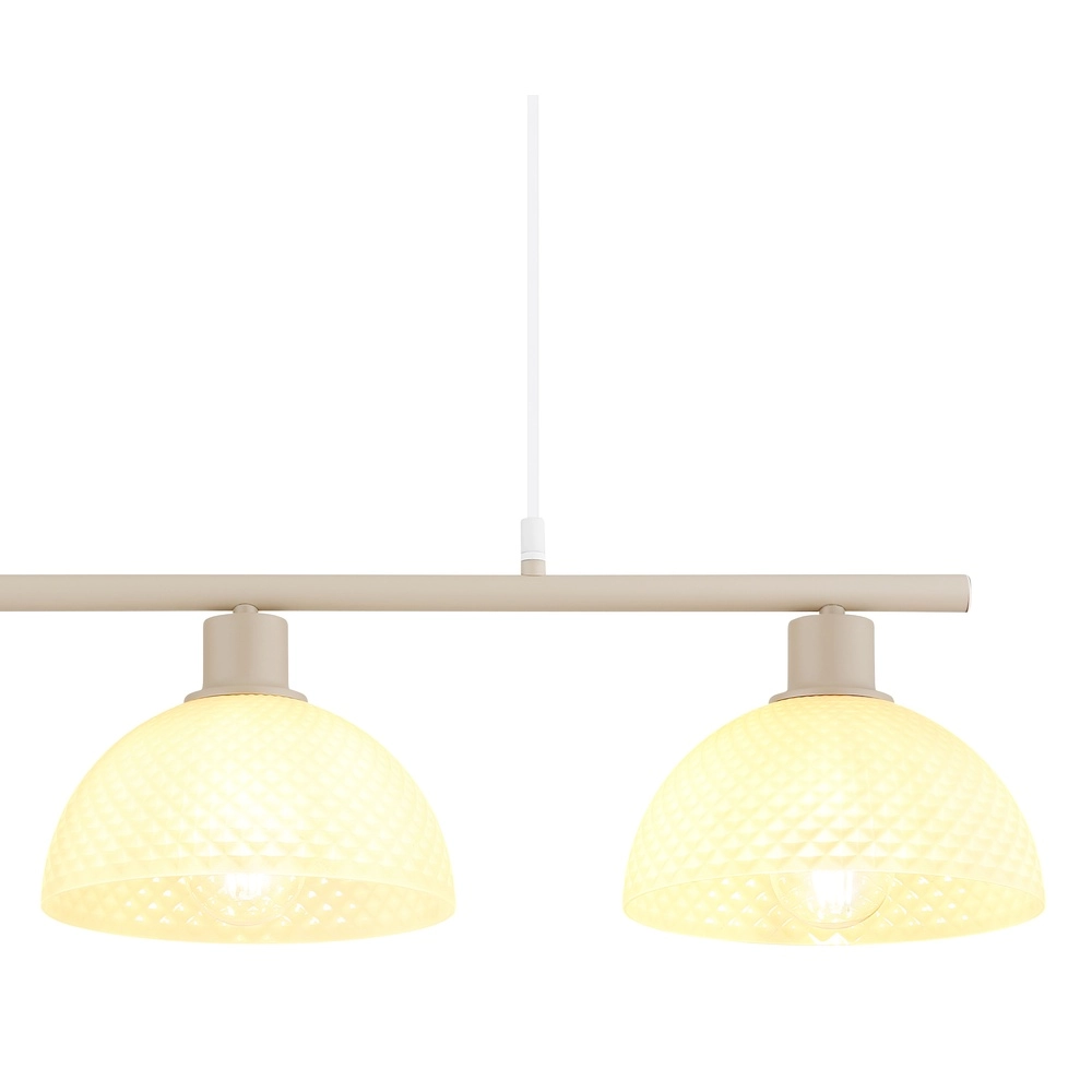 Lampe pendante à 3 lampes Selma brun sable Globo 9007371592104