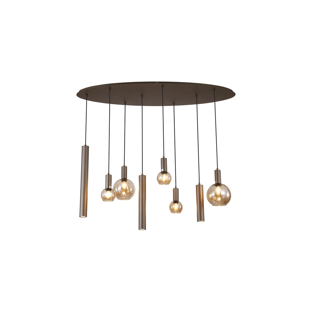 Suspension design Lyon Verre ambré