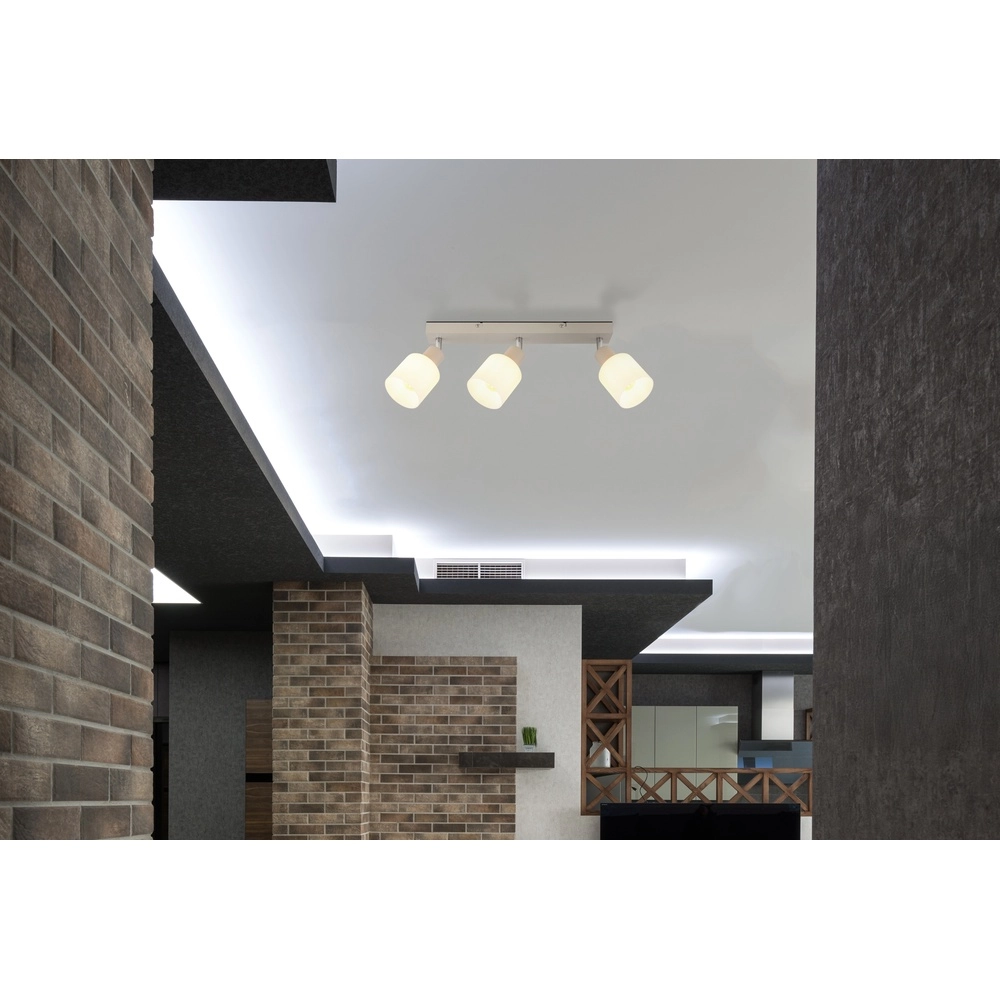 Spot de plafond 3 lumières Trent brun sable Globo 9007371578962