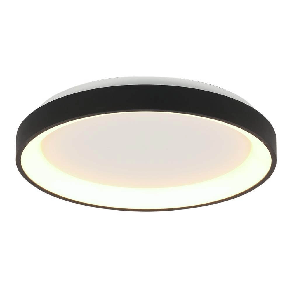 Plafonnier Ringlede design noir Ø 38cm