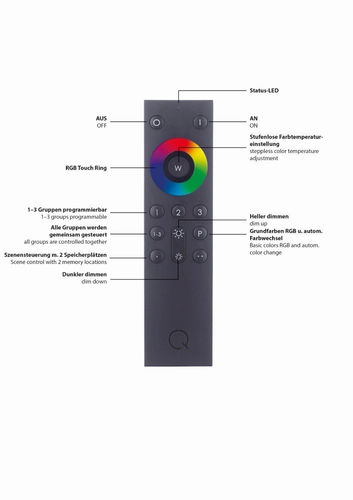 Plafonnier Smart Q-Vito Ø 80 cm Paul Neuhaus 4012248336076
