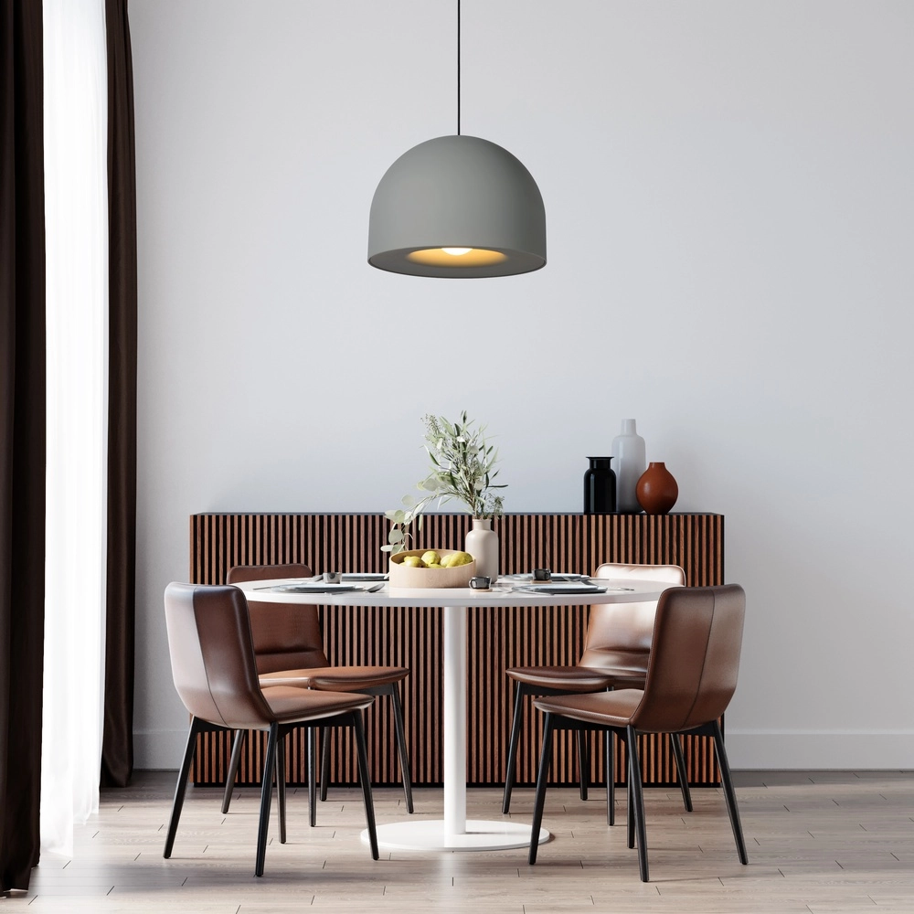 Lampe pendante moderne grise en béton Akron Ø 50cm - 1x E27 Premium by Lucide 5411212202109