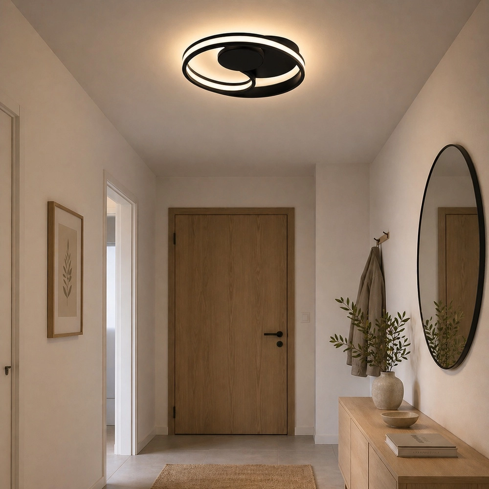 Lampe de plafond noire Revola conception Ø 40 cm Brilliant 4004353477485