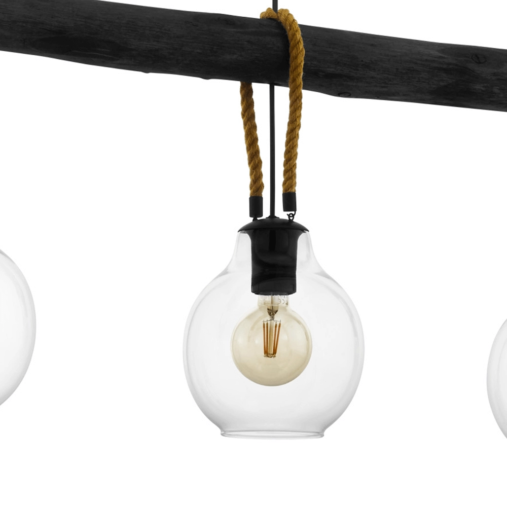 Lampe suspendue pour table à manger Roding avec corde Eglo 9002759436186