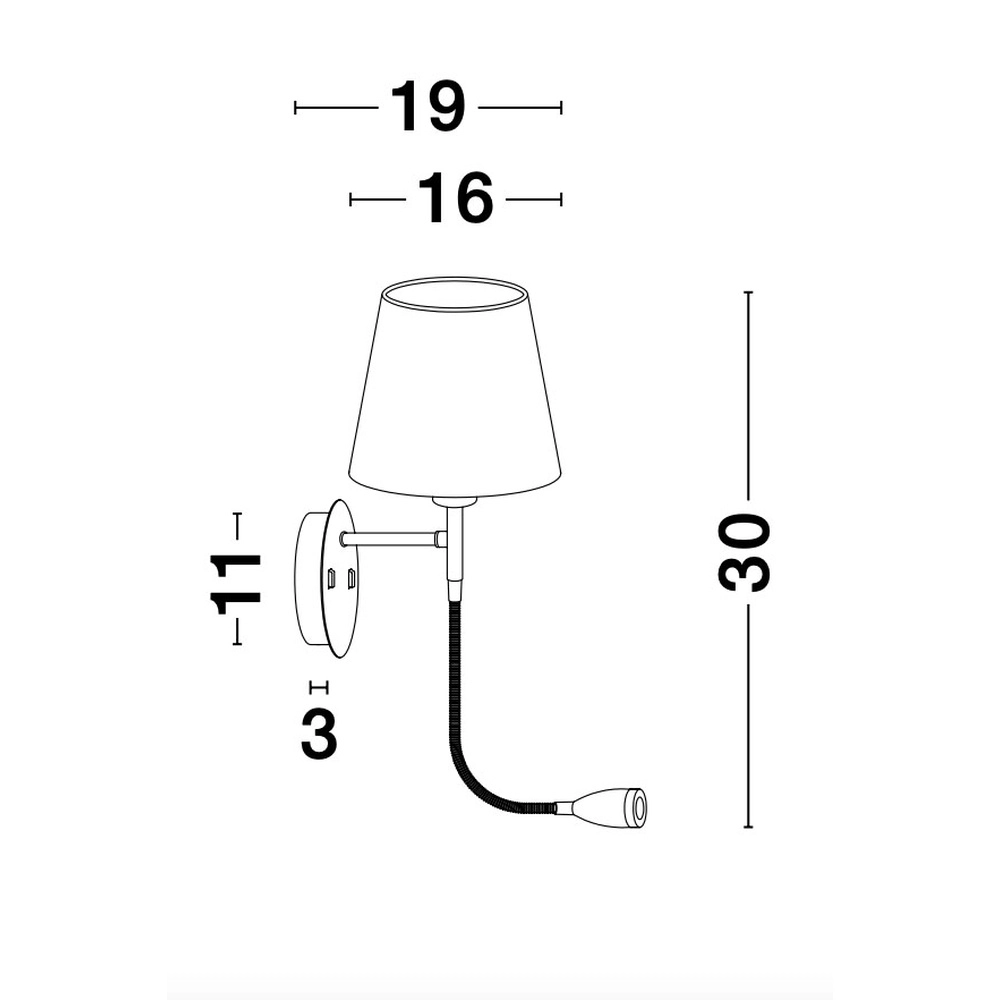 Lampe de chevet Nia blanc Lyora 5212017427113