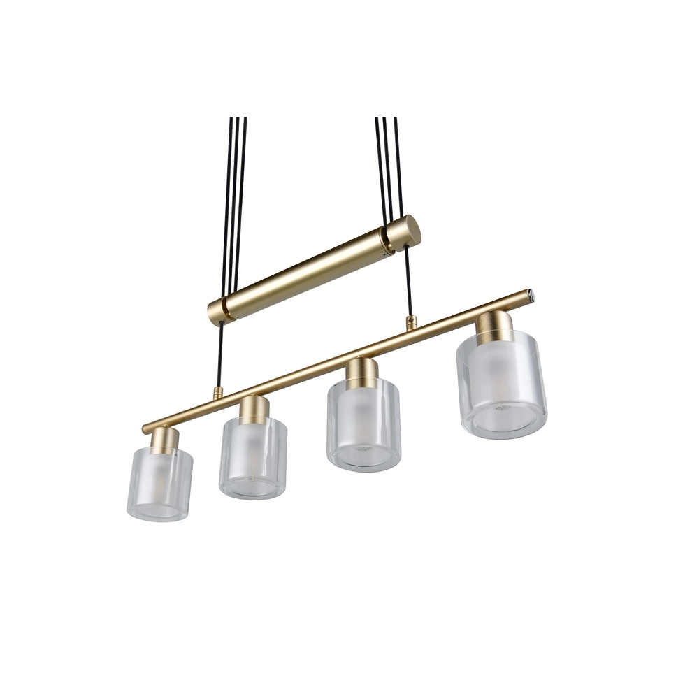Lampe suspendue Neralo Or 4 lumières Trio 4017807702934