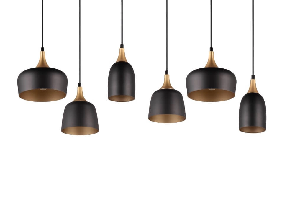 Lampe suspendue design Chiraz noir 6 lumières Trio 4017807566864