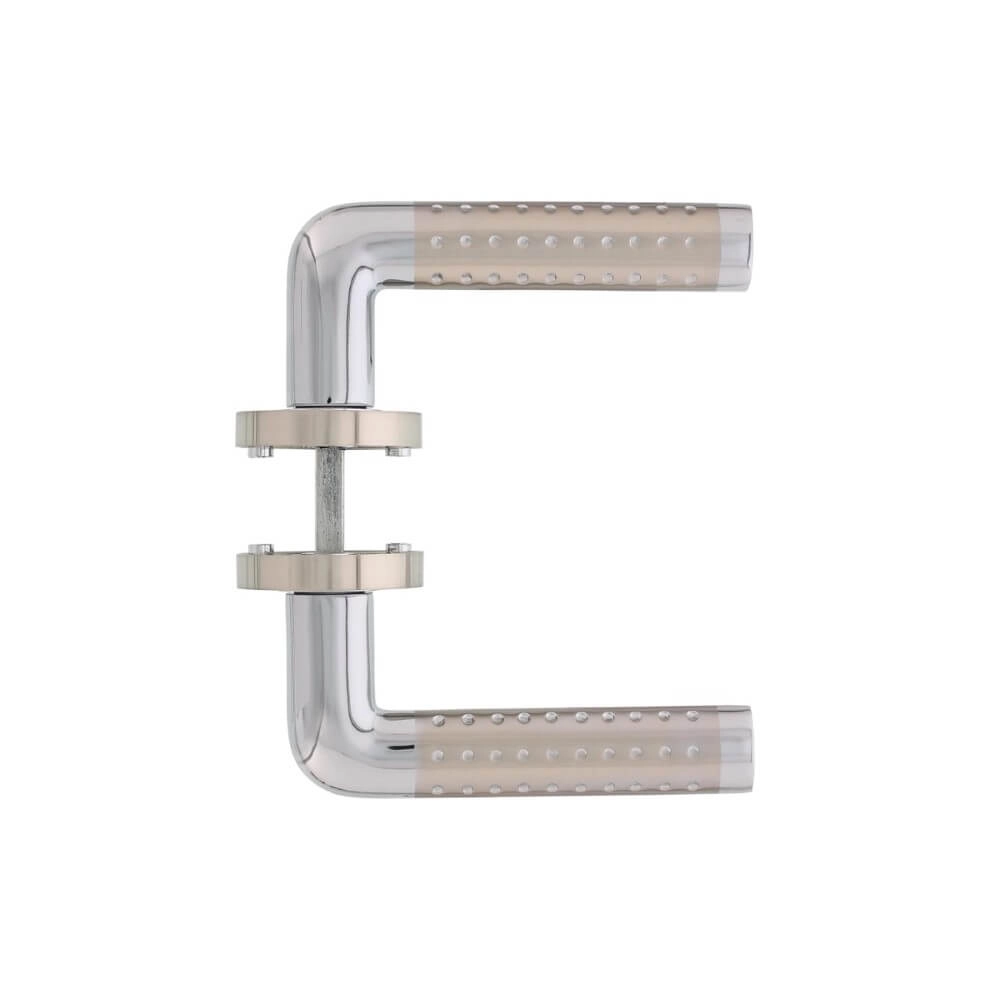 Poignée de porte classique Marion chrome sur rosace Intersteel 8714186144060