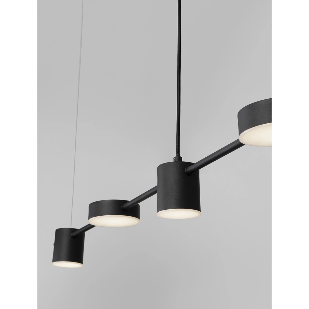 Suspension noire Nordik Motif 127cm Suspension noire Nordik Motif 127cm