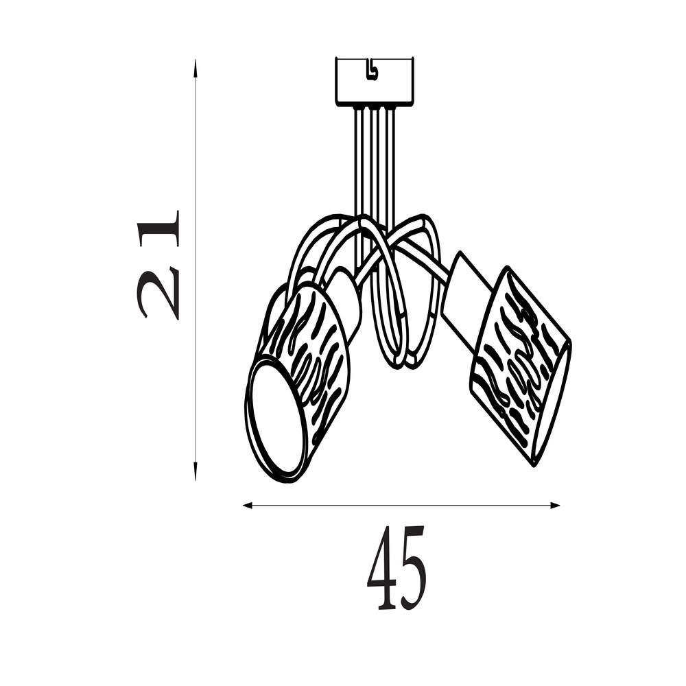Plafonnier Knot noir 5 lumières Searchlight 5053423301969