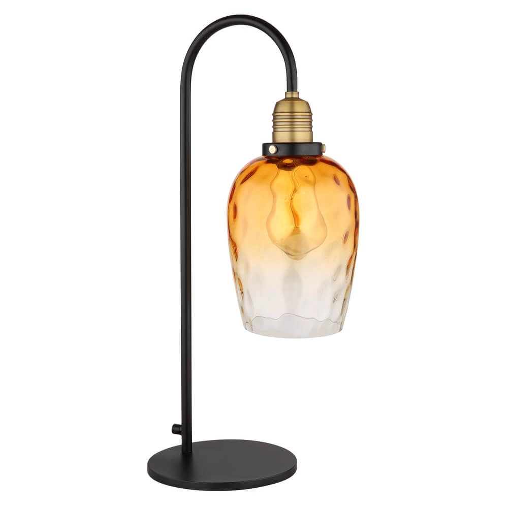 Lampe de table Salvy Nid d’abeille en verre ambré Globo 9007371454600