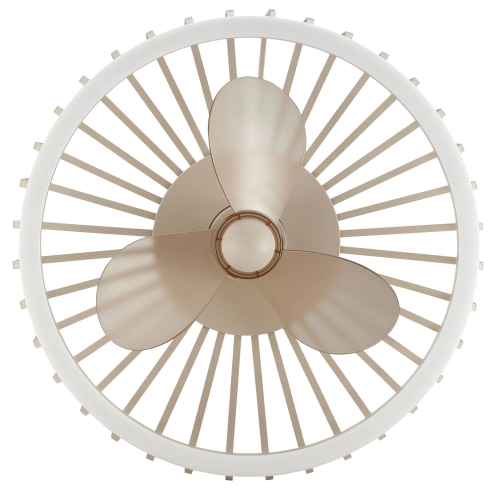 Ventilateur de plafond à lampe filaire Capo brun sable Brilliant 4004353471681