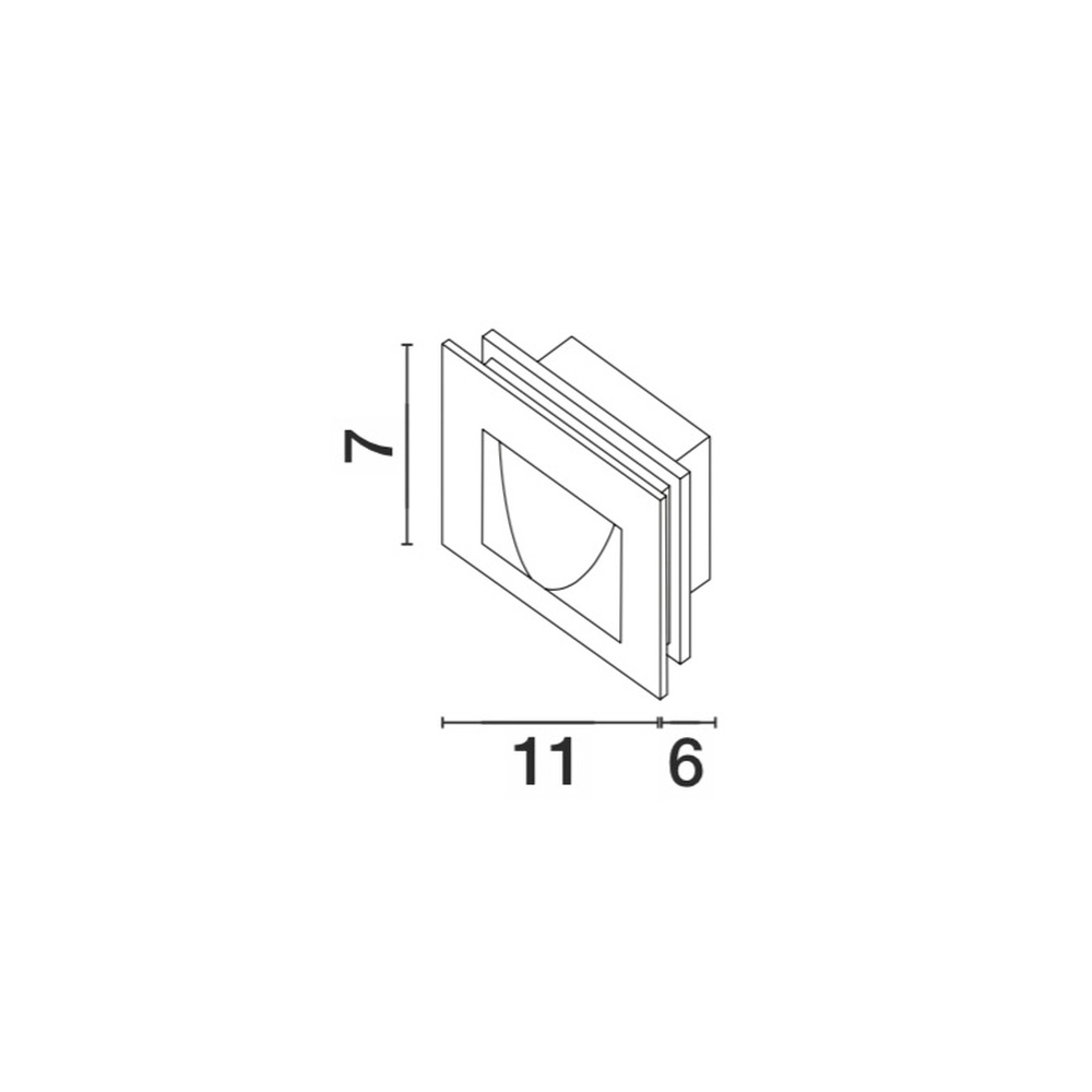 Lumière encastrée Krypton gris 11cm Lyora 5212017409386
