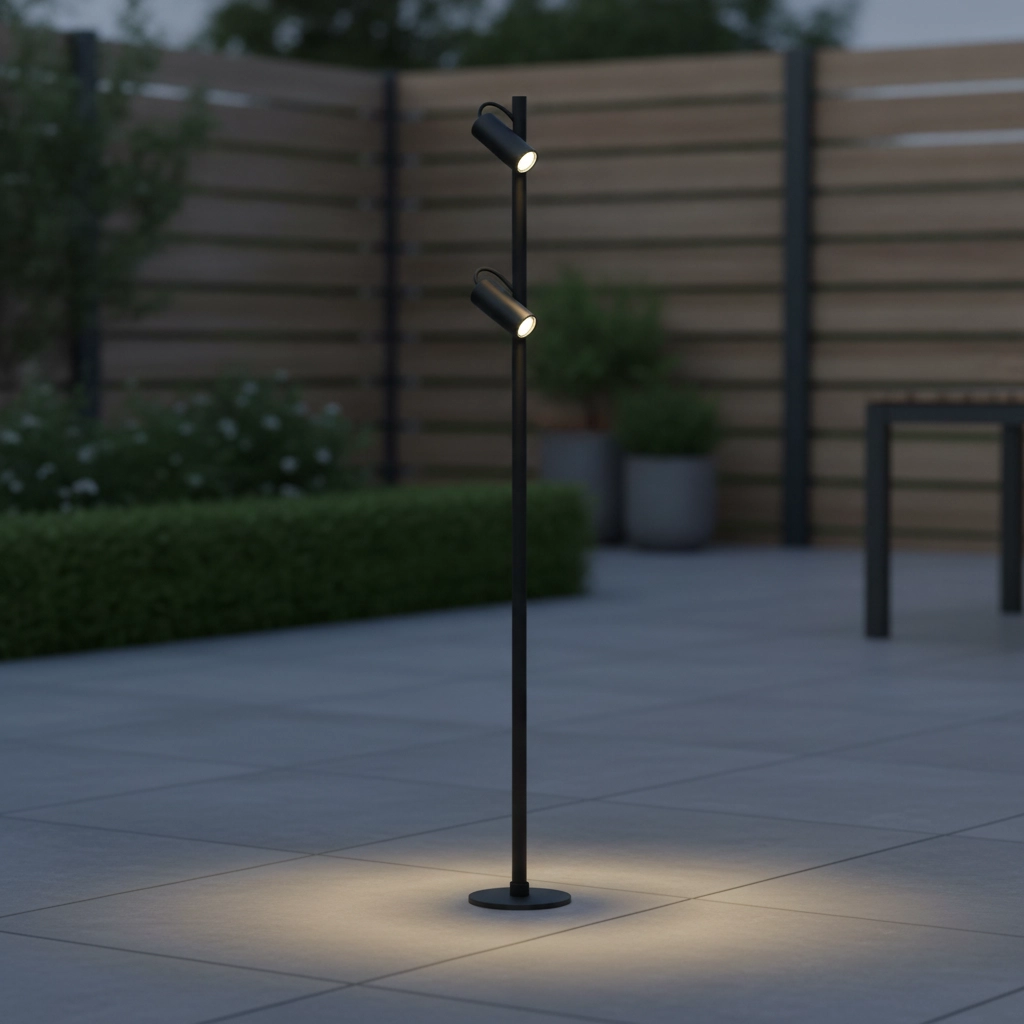 Lampe de jardin Darma Double noir