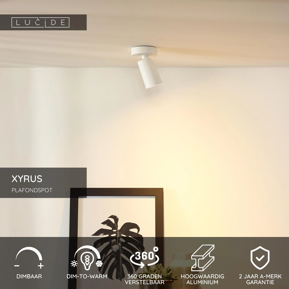 Projecteur de plafond Xyrus Blanc Lucide 5411212234186