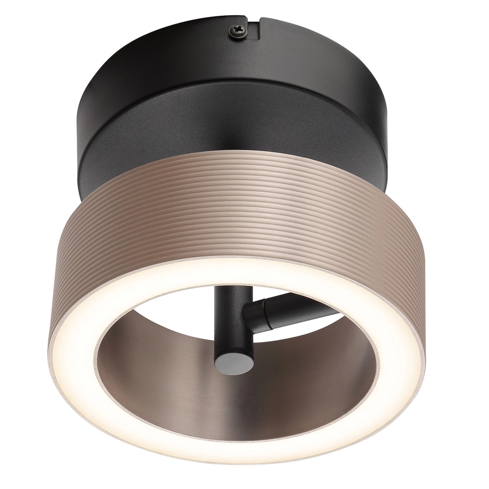 Lampe de plafond Axion Noir avec brun Brilliant 4004353477157