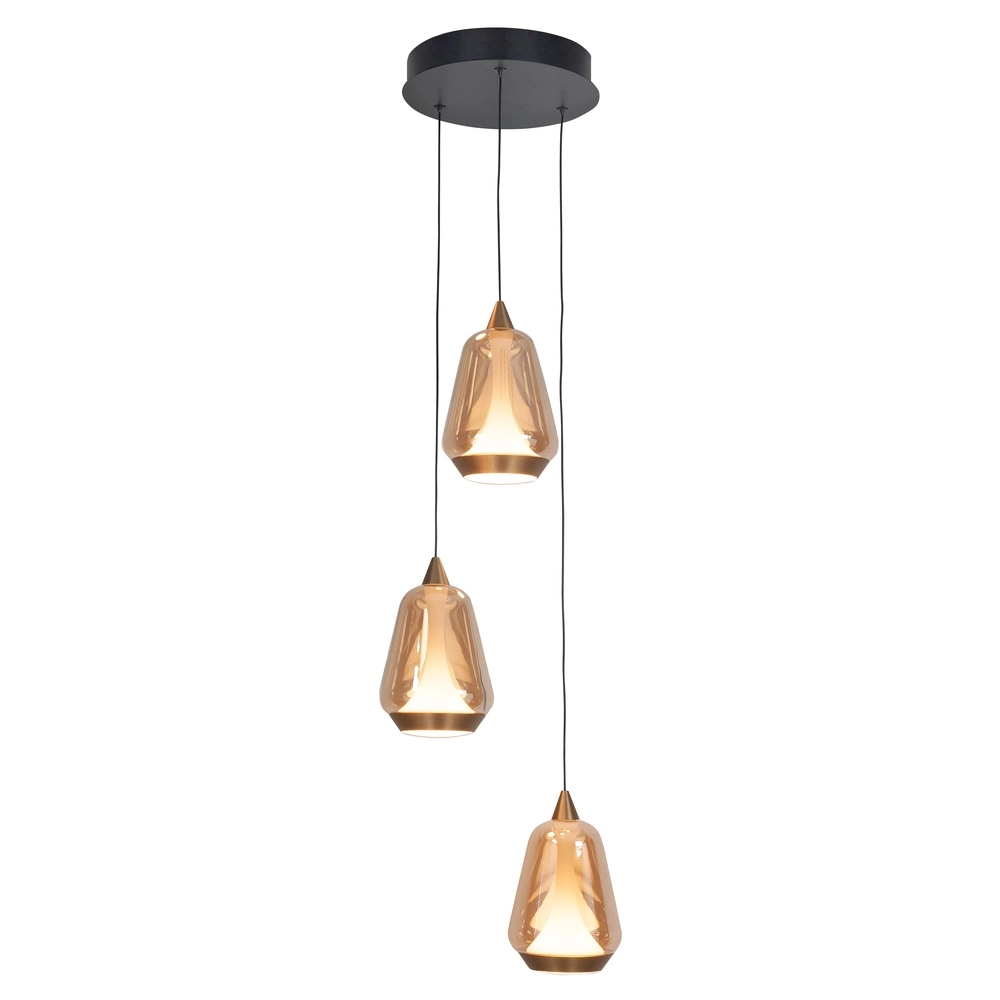Suspension design Tromba 3 lumières rondes Suspension design Tromba 3 lumières rondes