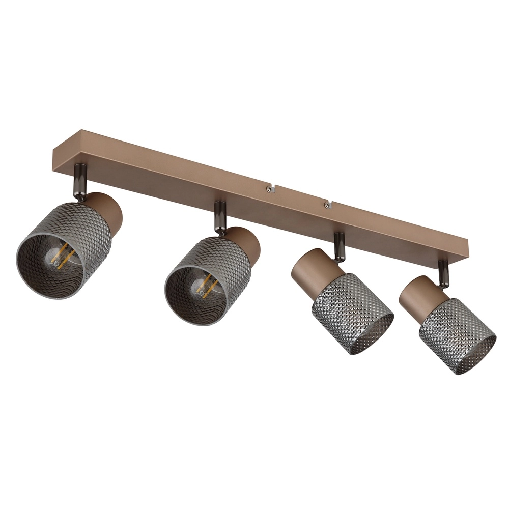 Lampe de plafond Satella Café marron 4 clairs Globo 9007371465576