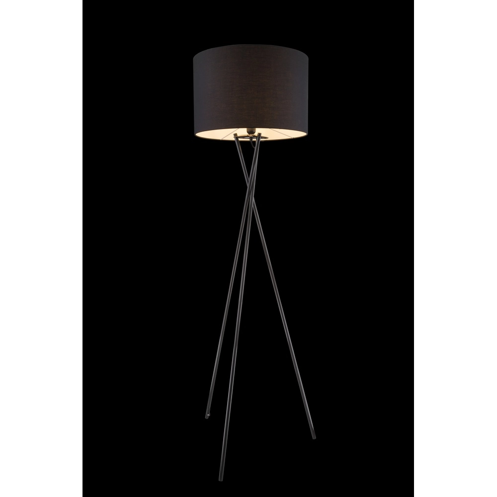 Lampe sur pied trépied Gustav Noir Globo 9007371325849