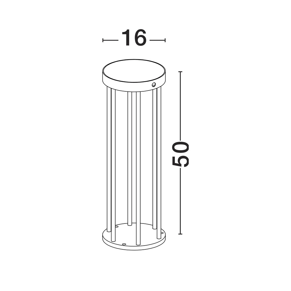 Lampe de jardin solaire Aigo anthracite 50cm Lyora 5212017449436