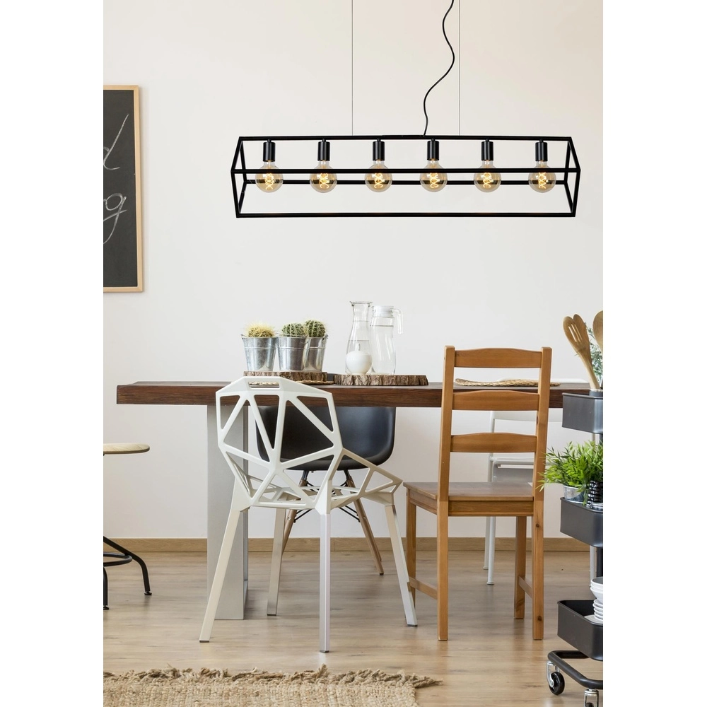 Lampe pendante moderne Fabian Noir à 6 lumières Lucide 5411212010810