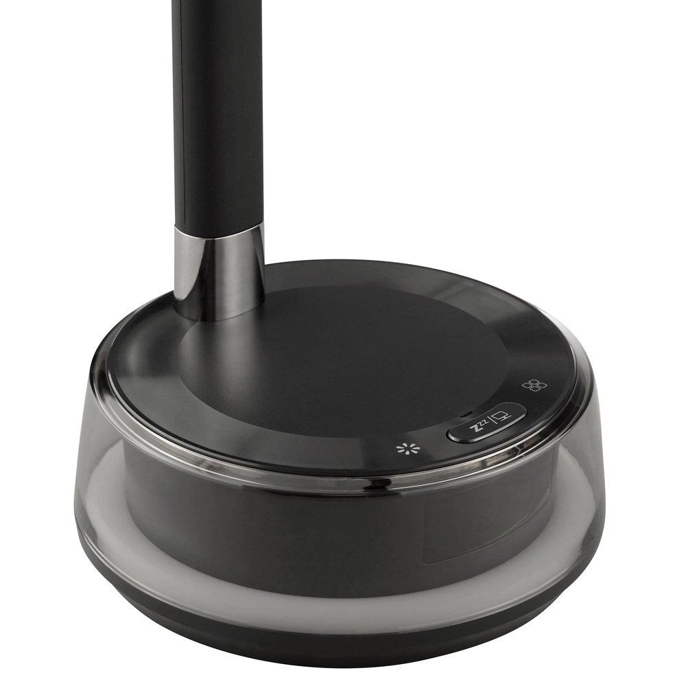 Lampe de bureau Moonglow noir avec horloge Brilliant 4004353460685