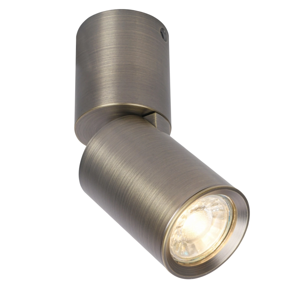 Spot de surface en bronze antique Parma orientable aluminium Ø 5,6 cm