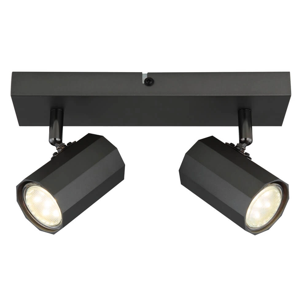 Plafonnier gris James double Globo 9007371459834