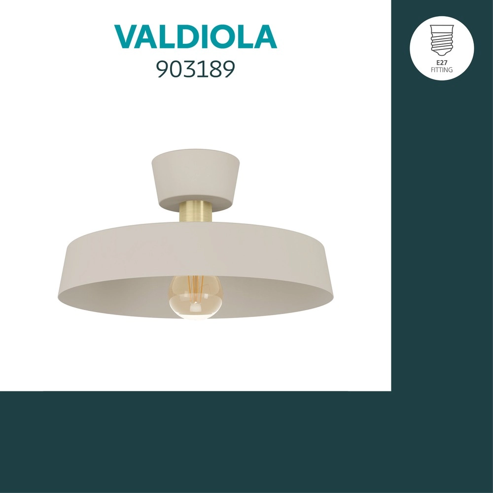Lampe de plafond à design Valdiola brun sable Eglo 9008606406777