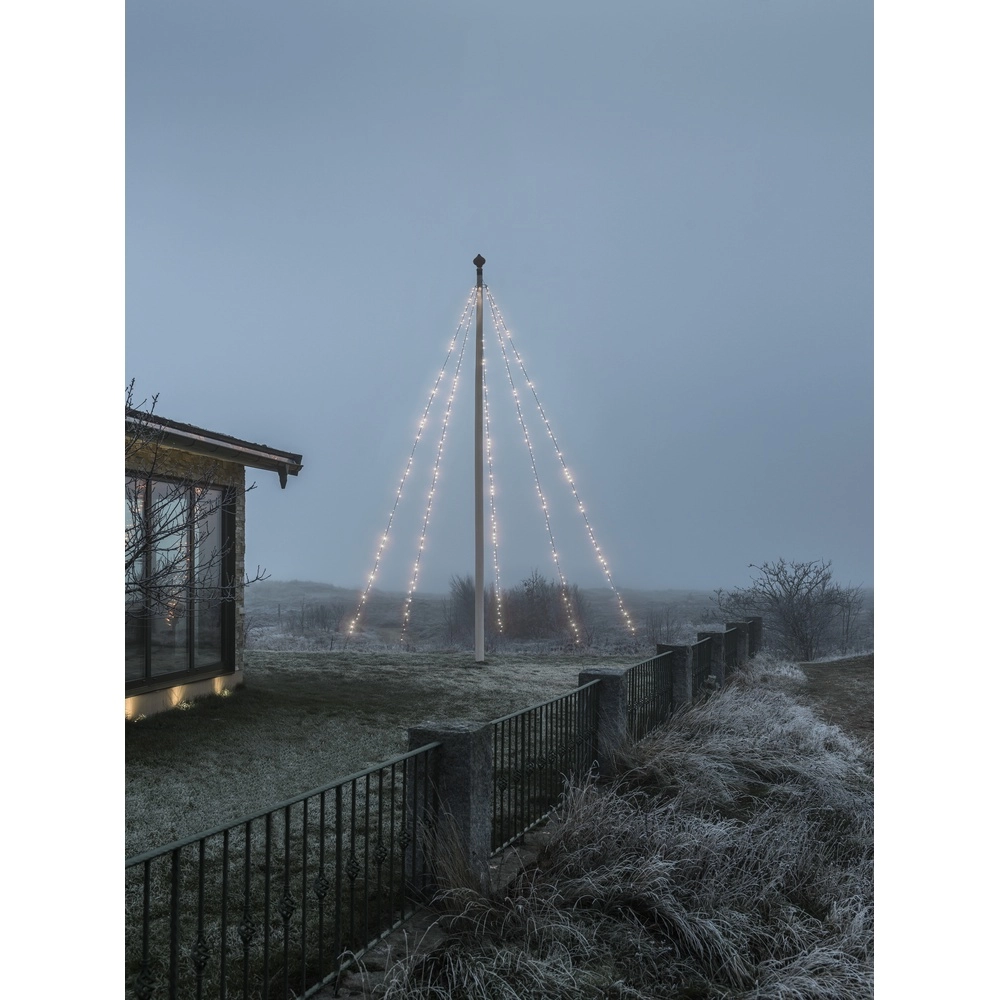 Éclairage 8m - 5x 100 led - 2700K pour mât de drapeau KonstSmide 7318307811377