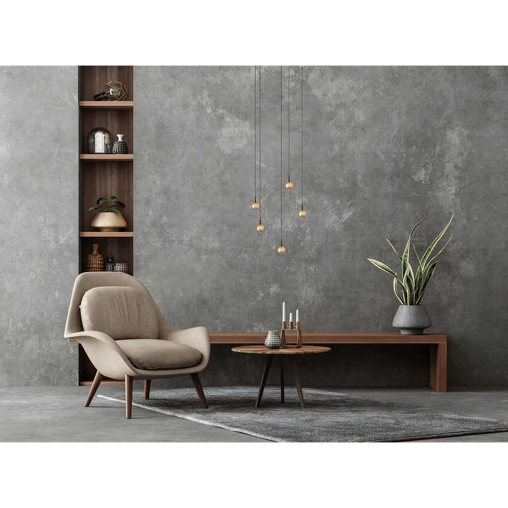 Lampe suspendue à 5 lumières Talana noir avec or Ø 35cm DTW Masterlight 8718121347448