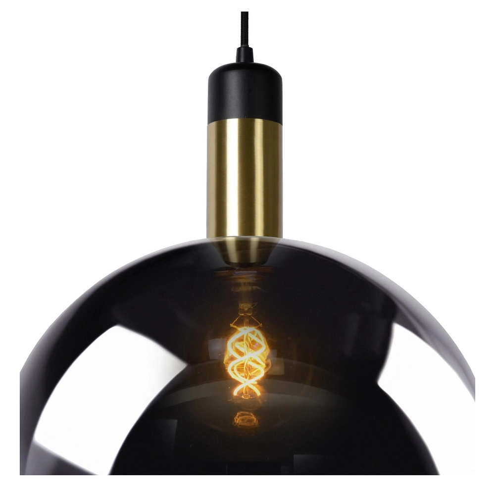 Lampe suspendue Julius Ø verre fumé de 20 cm Lucide 5411212343321