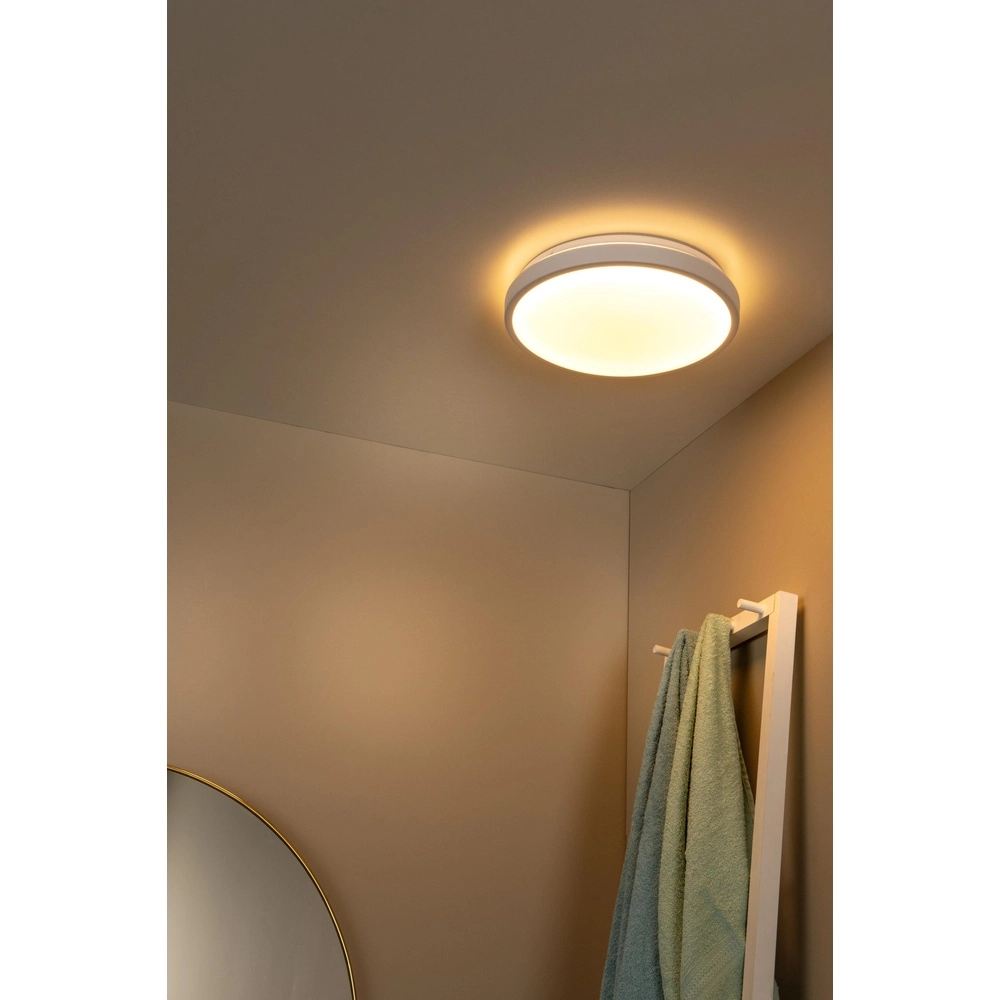 Lumière blanche de plafond Dasher Ø 34,8cm IP44 pour la salle de bain Lucide 5411212792105