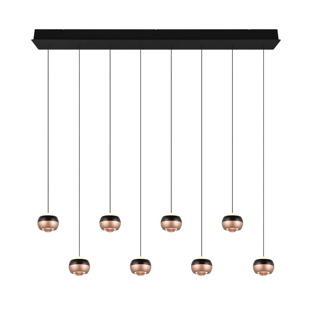 Lampe pendante de conception Orbit Ligne droite à 8 lumières Trio 4017807578850
