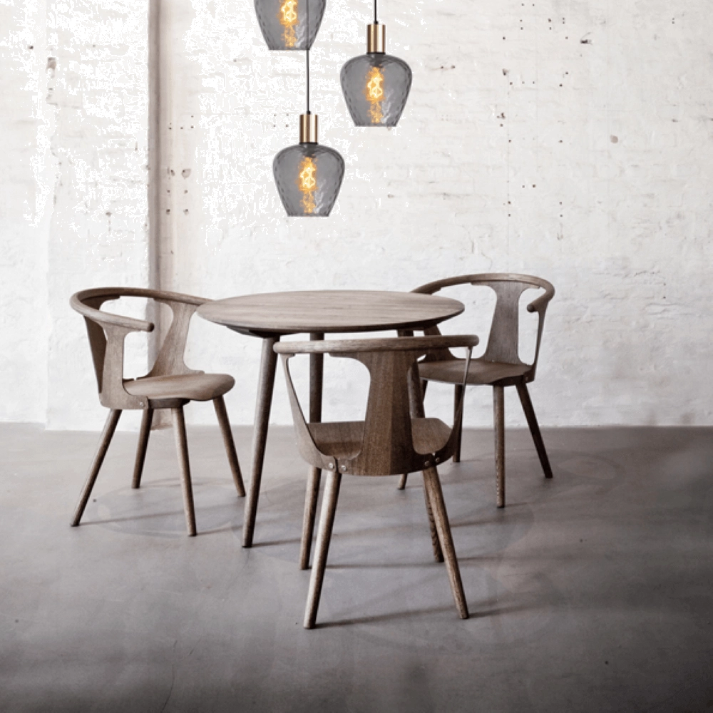 Suspension loft 3 lumières - or - Porto avec des verres à fumée Diamond Masterlight 8718121270760