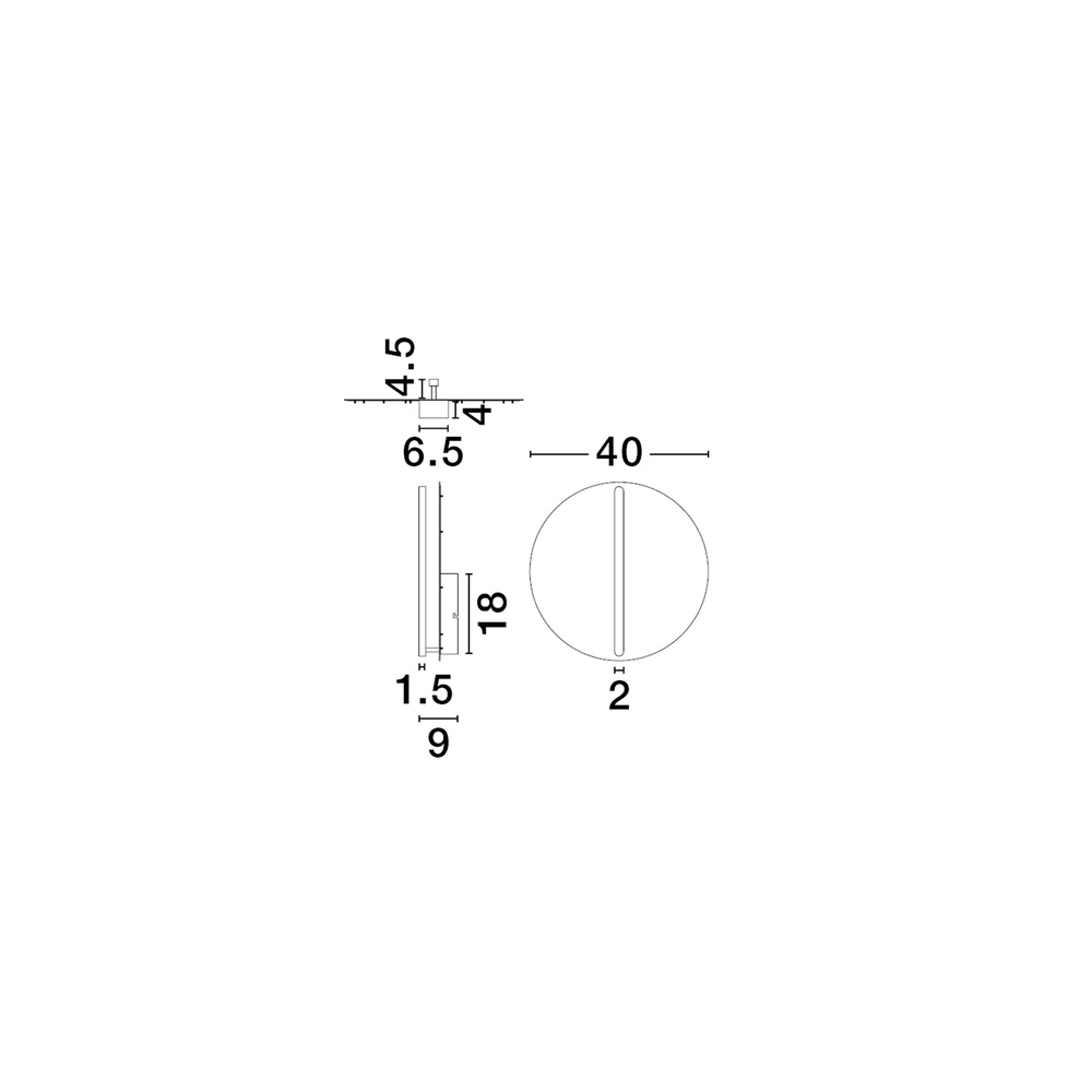 Applique murale ronde Nalu Ø 40cm Lyora 5212017470911