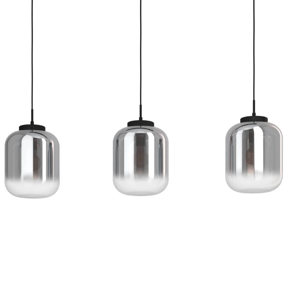 Black hanging lamp Bulciago 3-light Stars of Light 9008606229277