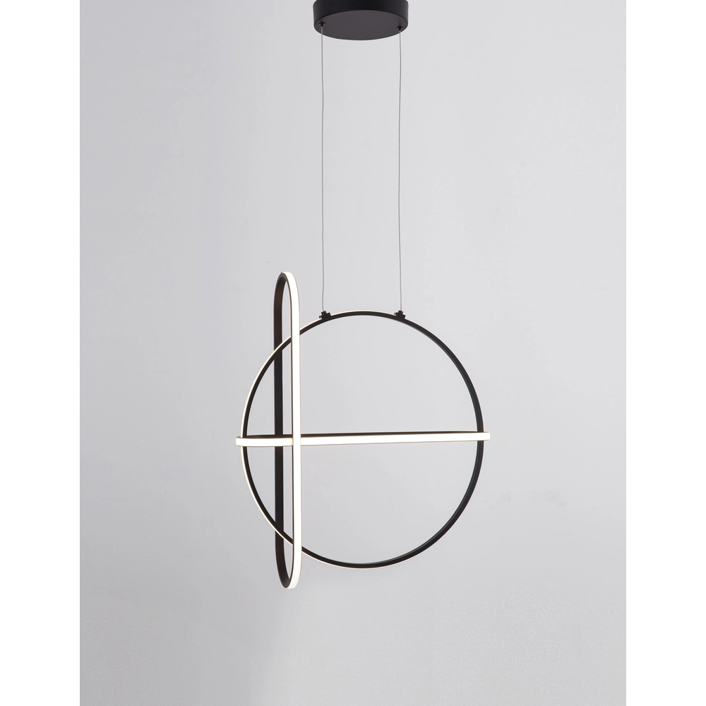 Suspension design Arte rond noir