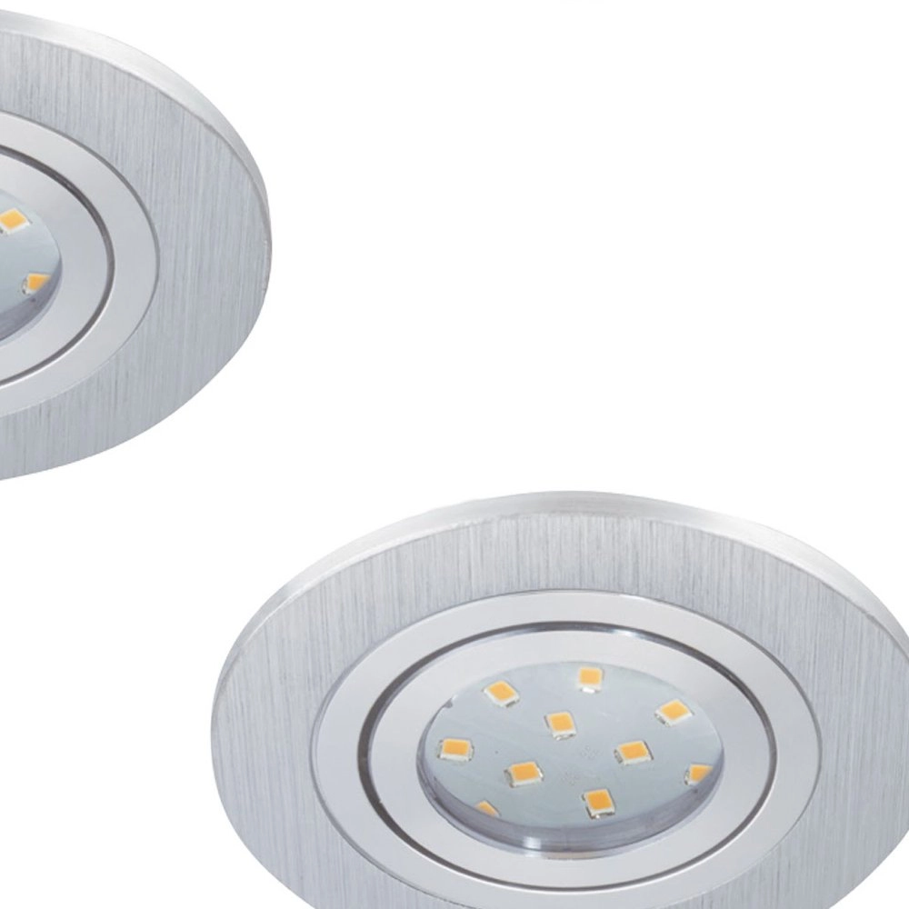 Projecteur intégré Areitio Round lot de 3 gris métallisé Eglo 9002759986391