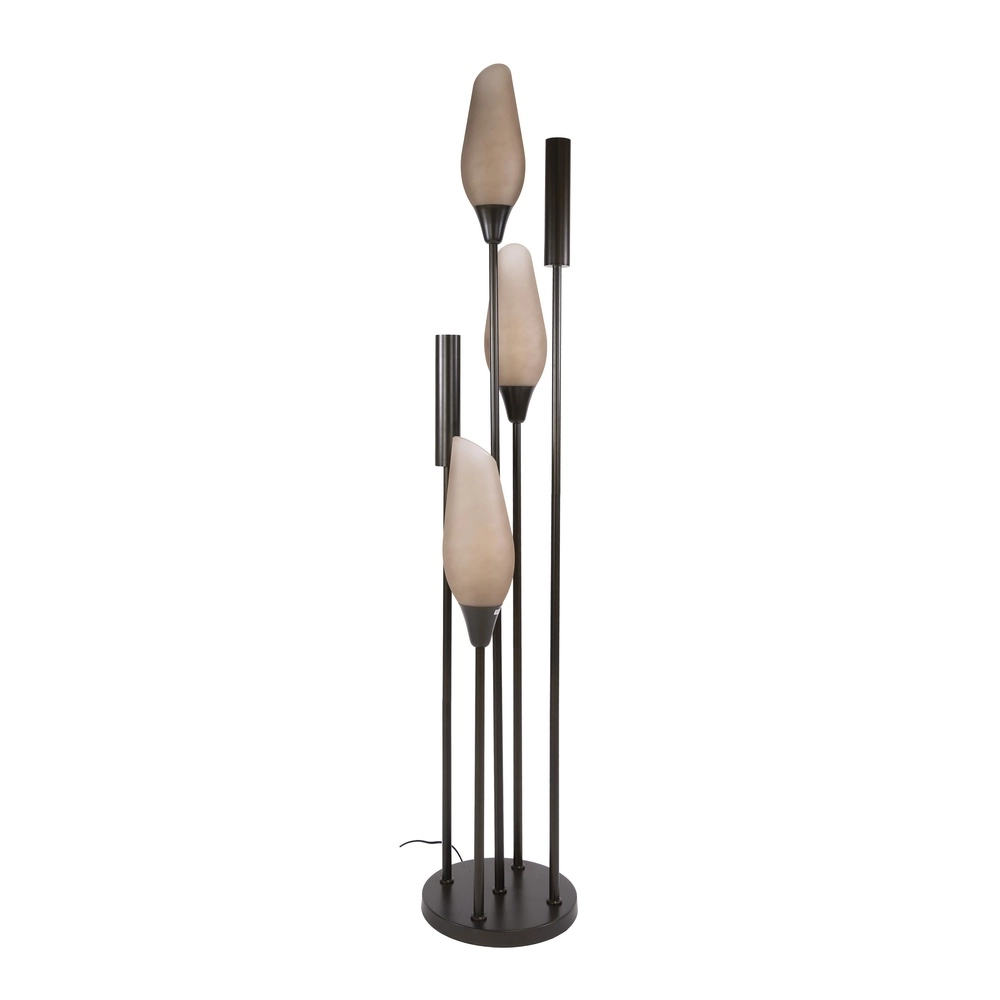Lampe sur pied élégante Cocoon 3x E27 - 2x GU10 - verre dépoli Lyora 8716803511927