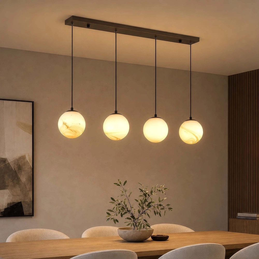 Lampe suspendue Carrara 4-marron clair Searchlight 5,05342E+12