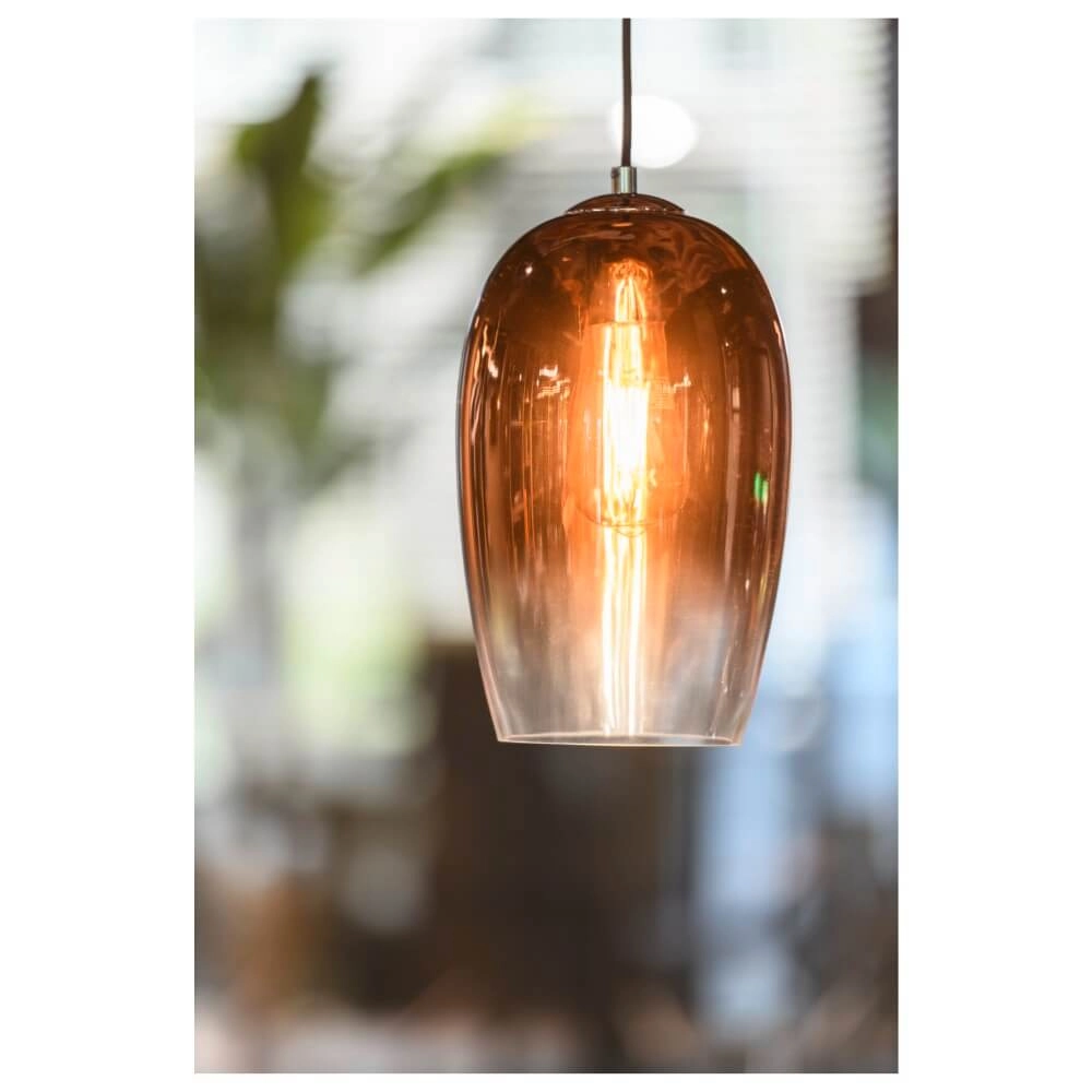 Lampe à suspension en verre Pantilo verre cuivre - Ø 18cm SLV 4024163266406