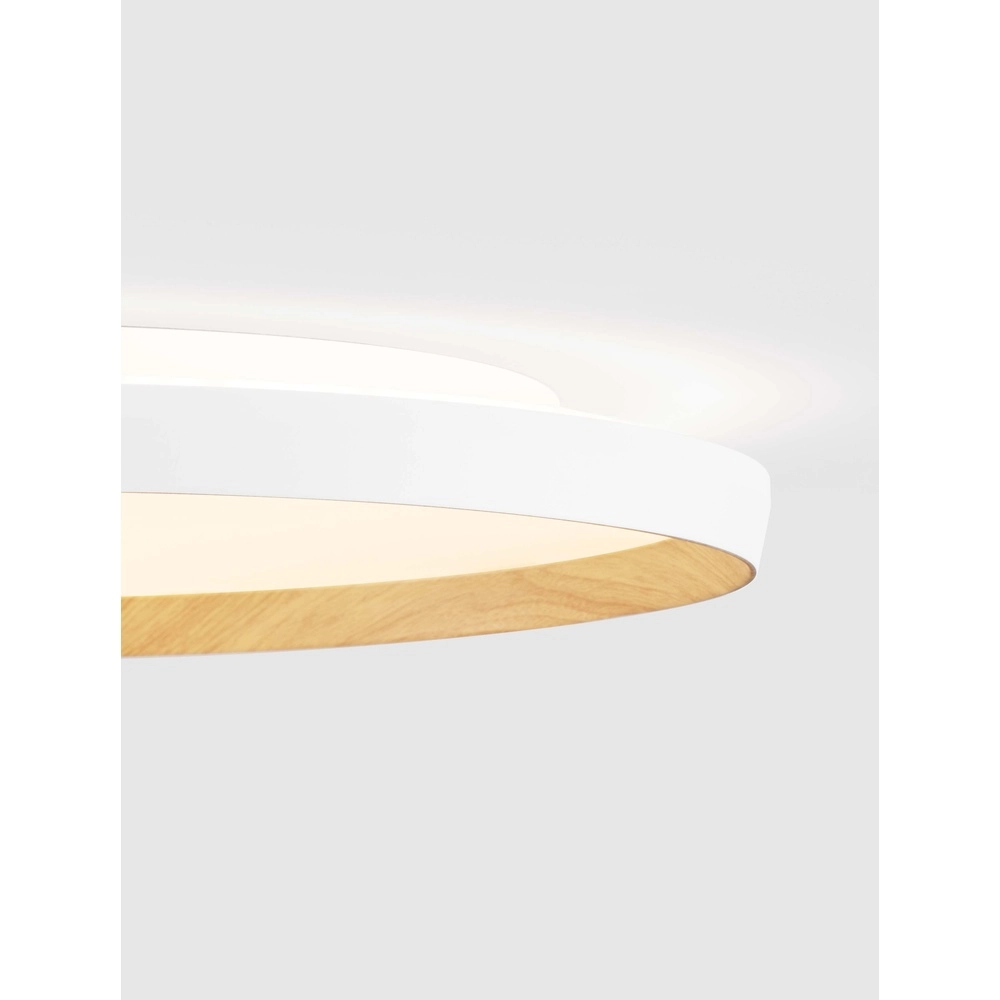 Plafonnier Vomos blanc Ø 60cm Lyora 5212017448774