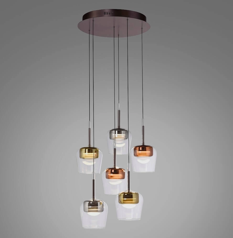 Lampe suspendue 6 lumières Q-Kon plusieurs couleurs Paul Neuhaus 4012248383872