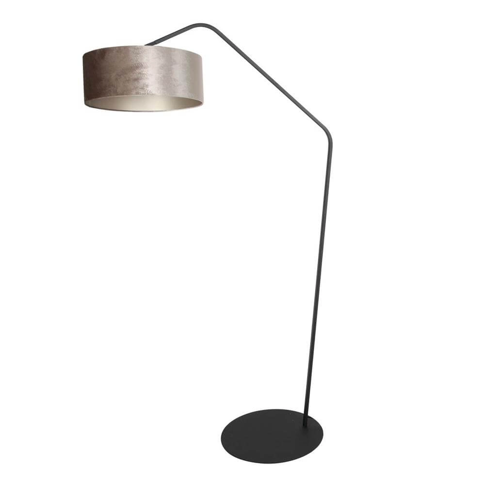 Lampadaire Zig-Zag noir avec abat-jour gris Ø 40cm Steinhauer 8712746179217