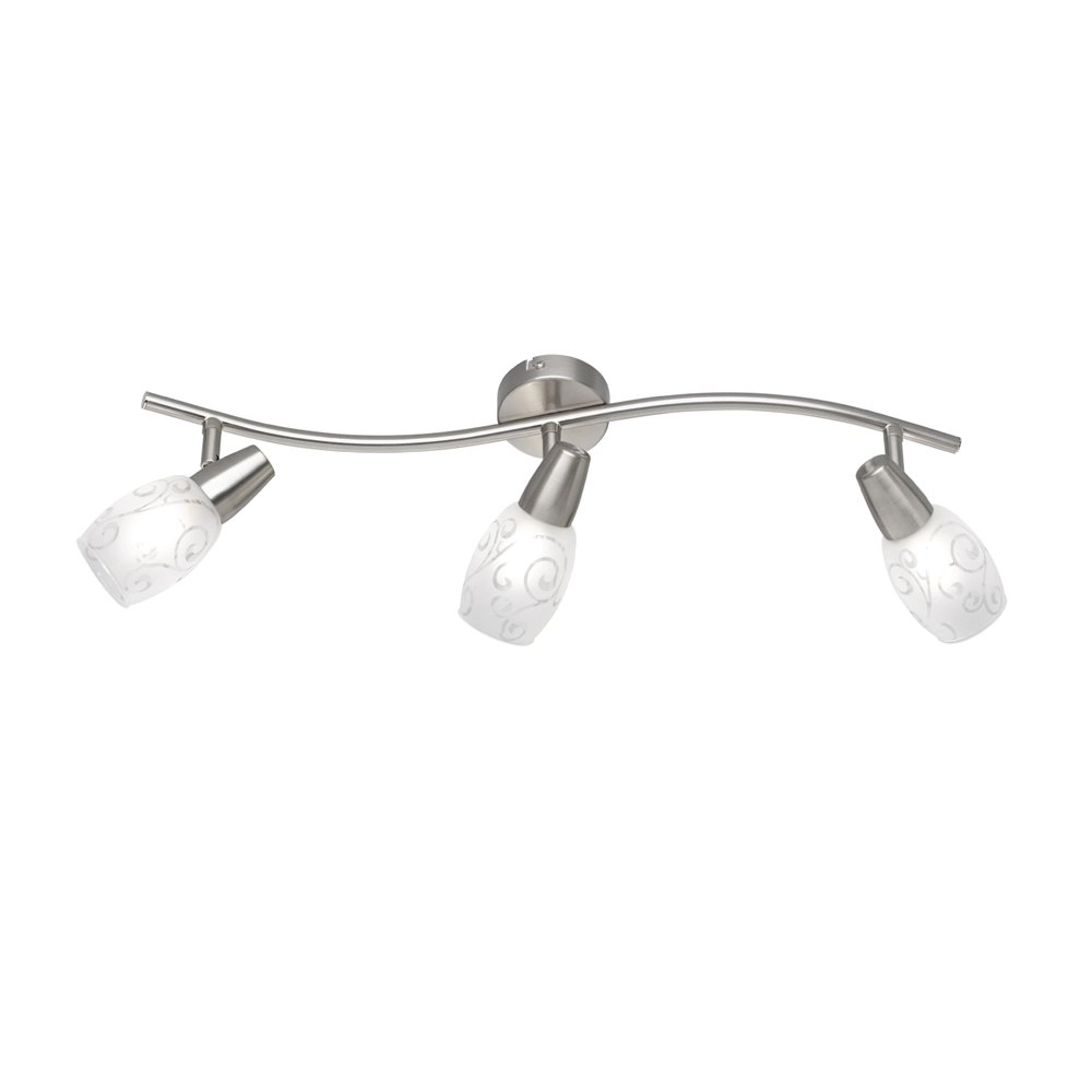 Lampe de plafond Colmar 3 lumières nickel mat Lampe de plafond Colmar 3 lumières nickel mat